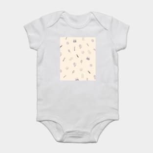 Cute naive simple Makeup patterns Baby Bodysuit